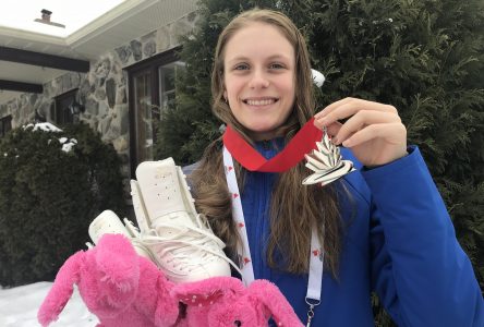 Local teen skating circles  around the competition