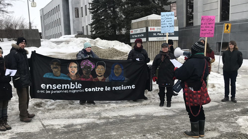 Sherbrooke joins national protest against denying health care to ­uninsured migrants