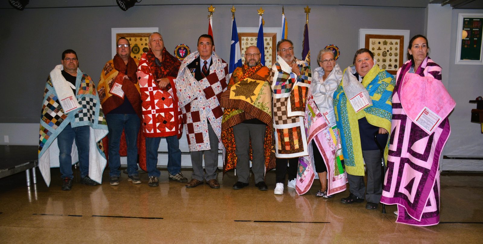 Nine veterans honoured with Quilts of Valour at Lennoxville ceremony