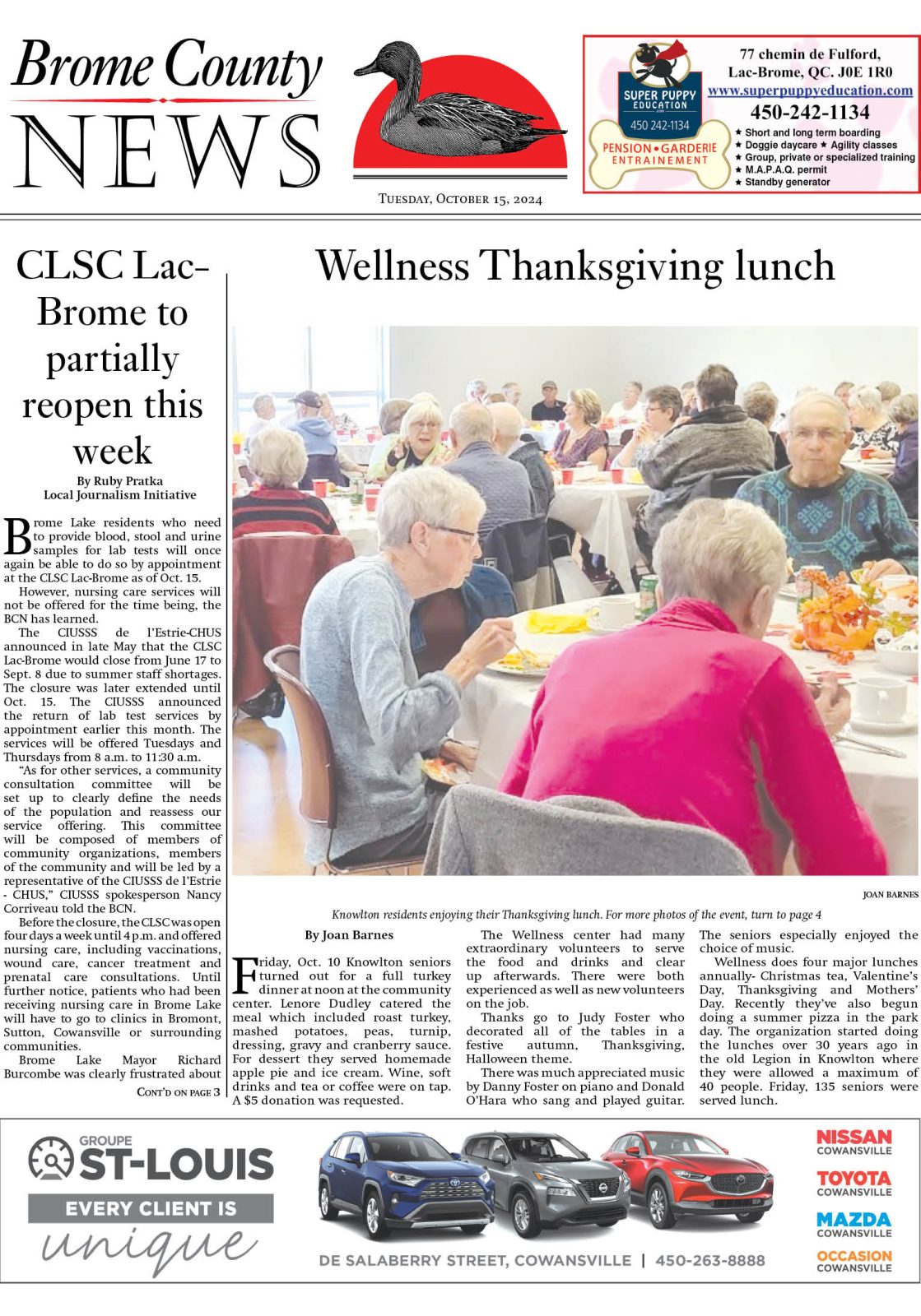 Brome County News, October 15, 2024