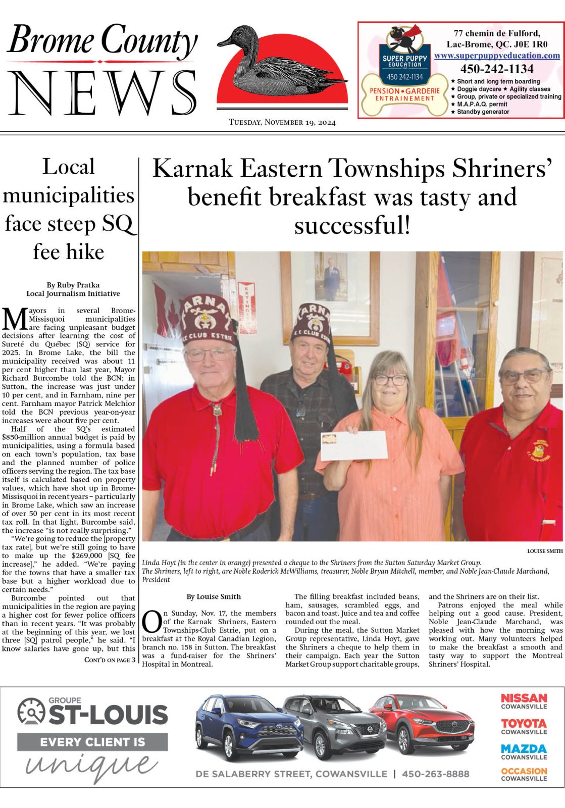 Brome County News, November 19, 2024